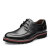 金猴（JINHOU）商务休闲鞋系带牛皮男皮鞋单鞋Q29123A 黑色 40码