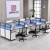 黎富办公家具现代简约屏风办公桌椅员工工作位组合职员办公电脑桌 六人位不含柜3.6米*1.2米*1.1米