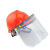 头戴式隔热面罩头盔安全帽有机玻璃防护面罩防冲击防油烟防飞溅电焊面具透明面屏耐低温液氮 LNG加气站 有机面罩-不含安全帽