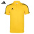 阿迪达斯adidas 运动休闲服 短袖T恤 羽毛球服 S27884 黄色 XL码