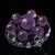 莱旭莱旭水晶球摆件 水晶球七星阵摆件配玻璃底盘 紫水晶七星阵 12厘米底盘