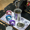 必唯（BOUNDLESS VOYAGE）纯钛户外旅行茶具套装双层防烫茶杯露营鹰嘴泡茶器便携功夫茶 Ti3133D 300ml茶壶+茶杯30ml*3