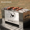 黑鹿（BLACKDEER）烧烤炉户外木炭炉折叠炉具炉子露营野餐不锈钢烤肉架焚火台取暖炉 火种折叠柴火炉（不锈钢）