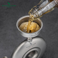 必唯纯钛迷你酒壶小漏斗液体分装器细口家用圆形小口径过滤漏斗食品级 Ti3076D 滤网