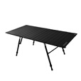 AREFFAAreffa户外露营可调节高度折叠桌可升降桌子便携野餐桌超轻蛋卷桌 70CM黑色 IGT高低调节蛋卷桌