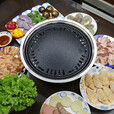 爵仁 韩式烧烤盘炭火烧烤盘碳烤炉烤盘烤肉盘子麦饭石烤盘圆形商用不 A款