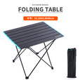 CLS可折叠四方桌子户外野营铝合金餐桌自驾游旅行便携野餐烧烤桌子铝 黑色-中号
