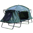 猎钢狼 离地帐篷户外双人防暴雨免搭建野营加厚单人防晒露营垂钓野外 军绿色(双人210*120*120cm）