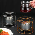 许棋杏四头油灯支架加厚不锈钢小火锅酒精炉架子户外便携围炉煮茶加 酒精炉架银色