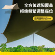 探险者（TAN XIAN ZHE）天幕户外露营黑胶天幕防晒遮阳棚户外8-10人露营装备八角蝶形 【15㎡黑胶天幕+家庭出游套餐】