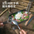 Naturehike挪客转山方形钛饭盒户外露营轻量便携野餐烧烤餐具野炊炊具便当盒 钛刀叉三件套