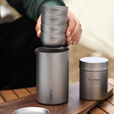 Ti artisan钛工匠纯钛旅行茶具套装户外功夫泡茶器露营随身便携快客杯钛茶具 旅行钛冰花套装（一体收纳）