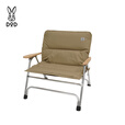 DOD日本户外露营亲子椅铝合金便携舒适靠背低躺椅沙滩椅C1-833-BK 亲子椅卡其色C1-833-TN
