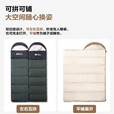 牧高笛（MOBIGARDEN） 户外睡袋加厚隔脏便携式防寒保暖睡袋午休成人信封睡袋祥云 浅沙色(右)1.0KG【适合14-20℃】