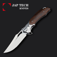 JAPTECH日本科技 M390粉末钢户外战术高硬度小刀EDC折叠刀