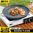 探险者（TAN XIAN ZHE）户外炉具卡式炉烧烤盘双用便携烤盘加厚电火双用烤盘露营家用野餐 双用滤油烤盘+防烫麻绳+收纳包