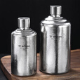 Ti artisan钛工匠超轻纯钛酒壶户外露营便携扁圆酒精罐金属随身高档圆形酒瓶 260ml纯钛茅台形酒壶
