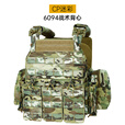 战术兵黑色特种6094训练战术背心防弹防刺快拆马甲负重携行具 背心+2.3mm防D防刺板