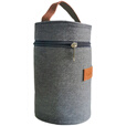 旅腾户外气罐收纳包露营扁气罐便携收纳袋加厚防撞车存储防高温包 灰色-小号收纳包(不含罐)