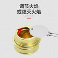 驴小贝户外野餐黄铜酒精炉轻巧耐久自驾游野餐固态液体酒精炉头便携炉具 灰色