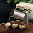 必唯纯钛户外茶具套装旅行便携带滤网露营泡茶壶功夫茶快客杯 Ti3116D 茶壶+30ml茶杯*5