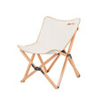 牧高笛（MOBIGARDEN）实木椅 户外露营便携式折叠椅可折叠实木椅云缎 小号S-象牙白