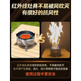 探险者卡式炉户外炉具分体式便携式燃气煮茶炉红外线防风分离式炉头露营 米色聚能炉+单炉无气罐