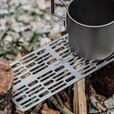 必唯纯钛烧烤架户外旅行野营便携小巧烧烤网野餐烤肉烤鱼网片露营 Ti2021C喷砂款