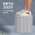囧驴车载马桶便携式防臭户外野营厕所折叠移动自驾游用品坐便器成人 加高分体黑 可折叠 送防臭27件套