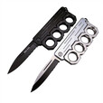 骆穂豆新款户外四指拳套刀折叠小刀防身武器指虎破窗器炫酷求生小刀 黑色 60°以下 9cm 12cm