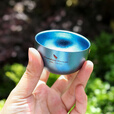 必唯（BOUNDLESS VOYAGE）纯钛钛杯户外茶杯冰花双层小茶杯茶具轻量便携防烫功夫茶喝茶杯子 5个颜色