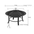 饷亨辰梦户外露营篝火盆取暖火盆超大号火炉家庭烧烤烤火盆农家乐新款 无网罩一套(火盆+架子+底网+火