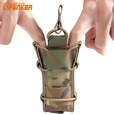 出众者战术单联快拔套通用弹夹套molle副包户外手电筒工具收纳包 多地迷彩MC