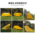 ETROL'庇护所天幕多挂点户外露营帐篷黑胶涂层防水地垫防晒遮阳棚 PU款琥珀黄4*4m[无杆配风绳地钉]
