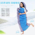 凯路德（KAIROAD） 户外棉睡袋成人四季通用保暖加宽露营便携式办公午休加厚防寒 【寒冬推荐】特厚款2500g蓝色