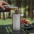 必唯纯钛户外白酒壶250ml 轻量便携露营随身水壶野营水瓶密封单层 Ti3074D