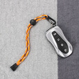 户外新款钥匙手工编织伞绳挂钩可调节手电筒手腕失手绳户外工具 迷彩橙 22cm