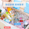 原始人冰块保温箱冷藏箱商用摆摊户外露营车载冰桶便携保冷小冰箱 卡其5.5L-配冰晶盒+冰袋*4