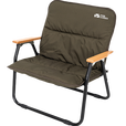 牧高笛（MOBIGARDEN） 户外露营可折叠便携式休闲椅 靠背铝合金椅子懒人椅 双层单人椅 橄榄绿plus(带布套)