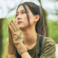 牧高笛（MOBIGARDEN）手套 户外露营加长防护手套复古加厚保暖针织手套 暖沙色