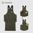 THOUS WINDS千风户外工具服露营机能战术马甲男女钓鱼摄影多口袋工装背心围裙 露营机能马甲 橄榄绿色 均码