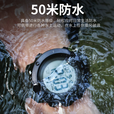 魔鬼周（MOGUIZHOU）战术手表特种军表男士双显手表户外运动电子表多功能防水夜光男表 经典款-绿色钢圈