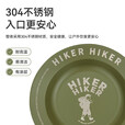 伯希和（Pelliot）HIKER HIKER系列户外野餐餐盘304不锈钢复古餐具露营野炊装备 橄榄绿 小号