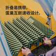 Naturehike挪客防潮蛋巢垫 户外加厚折叠露营垫子加厚睡垫 学生午休午睡垫子 单人加宽-橄榄绿/R值1.8