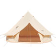 原始人（The Primitive） 户外露营帐篷棉布轻奢豪华别墅营地帐篷蒙古包野外加厚帐篷 棉布款-流沙金-3米款(无烟囱口)