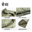 黑冰（BLACKICE）A400/A700/A1000/A1500超轻鸭绒睡袋信封式单人露营户外可拼接 黑色 A400(新标准) M码