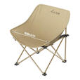Aoran 户外月亮椅便携折叠椅露营躺椅野外沙滩椅写生折叠凳休闲钓鱼椅 【六层夹棉】加厚钢管+卡其