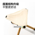 牧高笛（MOBIGARDEN）三角凳 户外露营折叠椅便携轻量实木马扎三角折叠凳子云林 象牙白