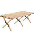 牧高笛（MOBIGARDEN）蛋卷桌 户外露营野餐便携餐桌折叠实木桌云瑞L NX20665007 原木色
