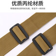 莱枢汇户外战术背带多功能帆尼龙双点作训背带黑色特种特训斜挎任务绳带 卡其色1条 120cm
